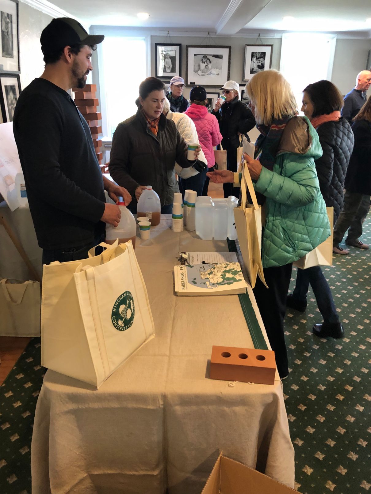 Event ended with reusable goodie bags and cider at Hingham Community Center